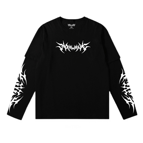 Popwave swag demon double layer black tee