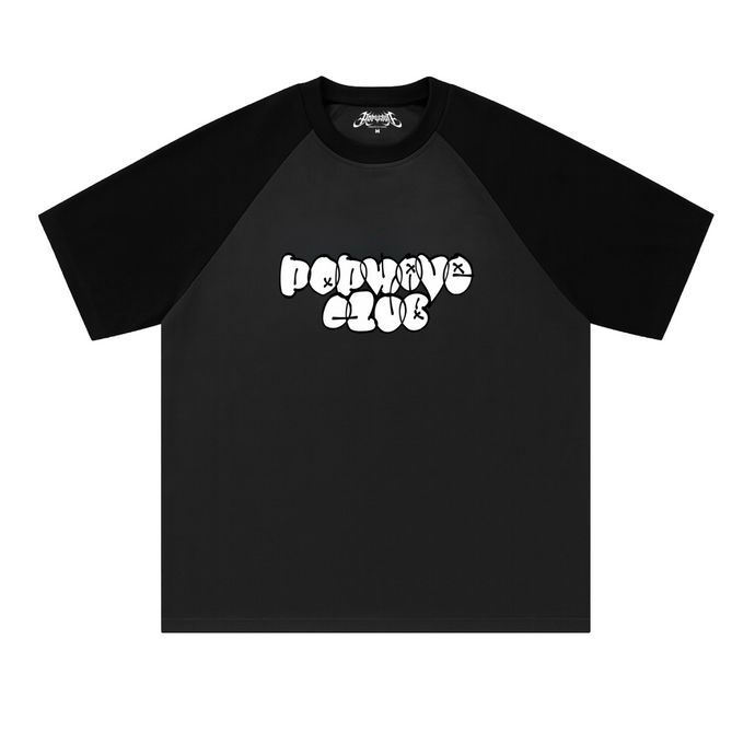 Popwave club black & ash tee