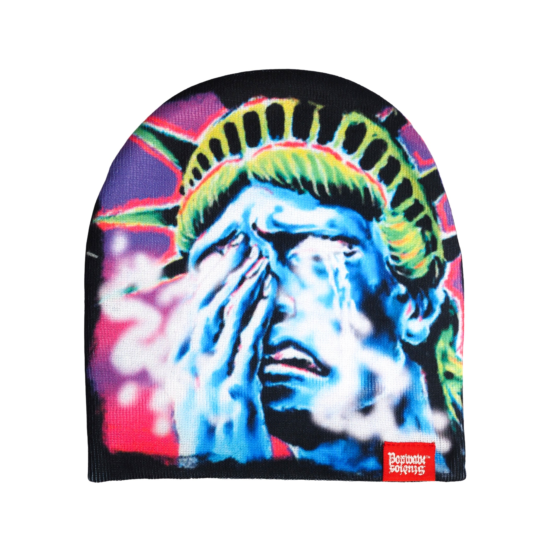 Crying Liberty airbrush beanie
