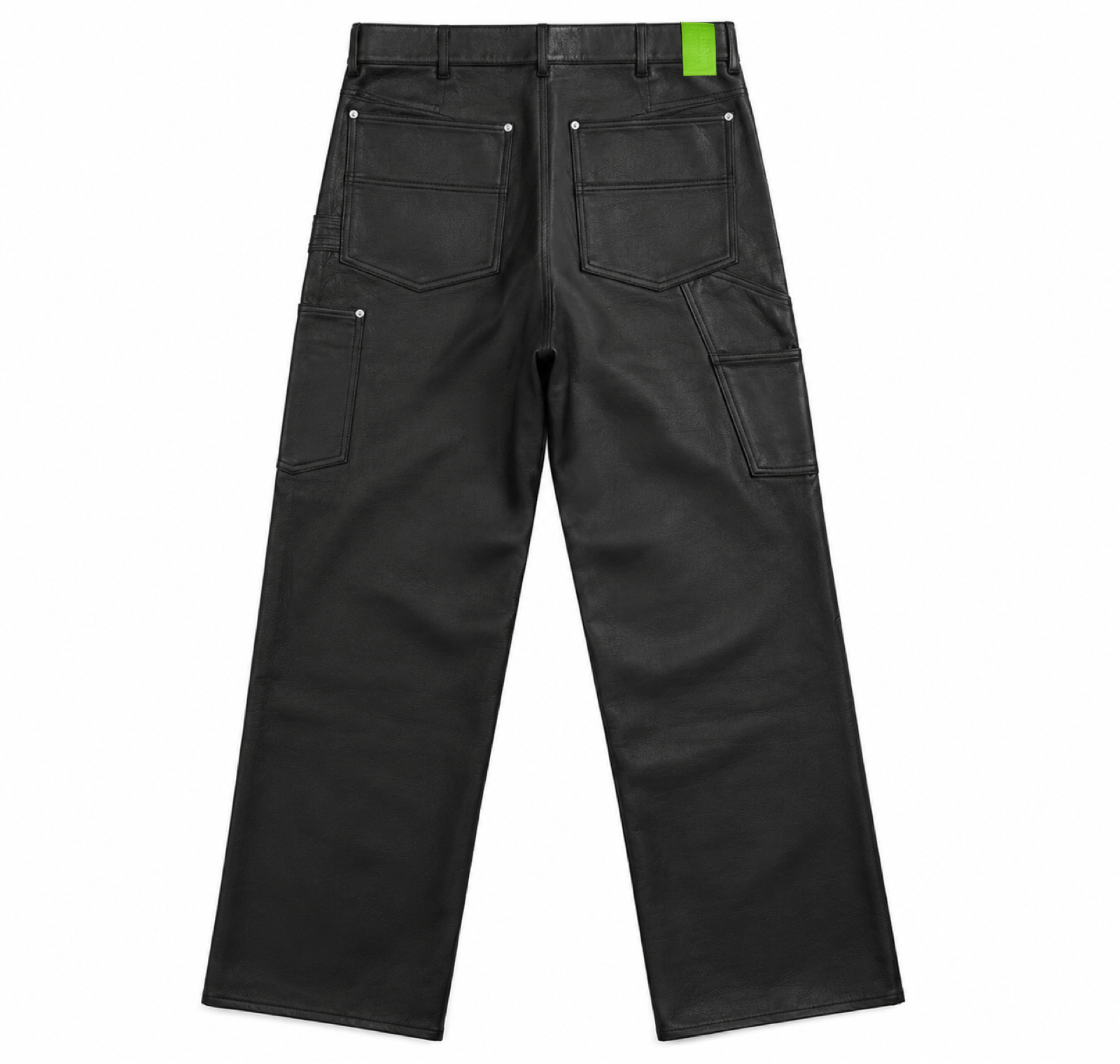 Popwave studios leather carpenter pants
