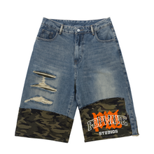 Load image into Gallery viewer, Popwave camo jean shorts